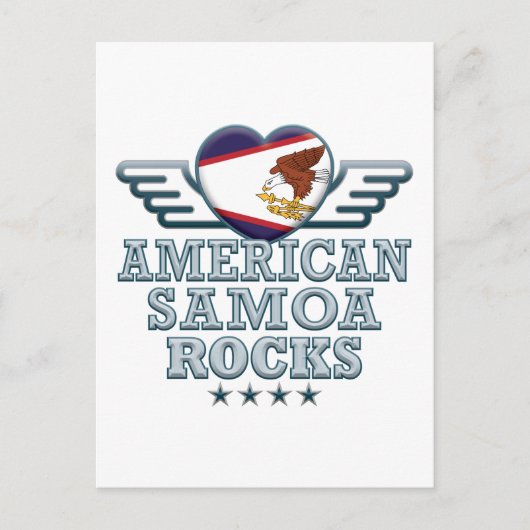 American Samoa Rocks v2 Postkarte (Vorderseite)