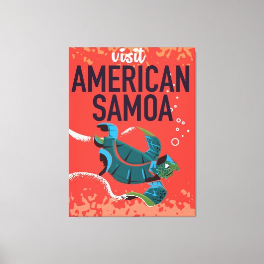 American Samoa Vintage Travel Poster Leinwanddruck (Vorderseite)