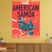 American Samoa Vintage Travel Poster Leinwanddruck (Insitu (Wohnzimmer))