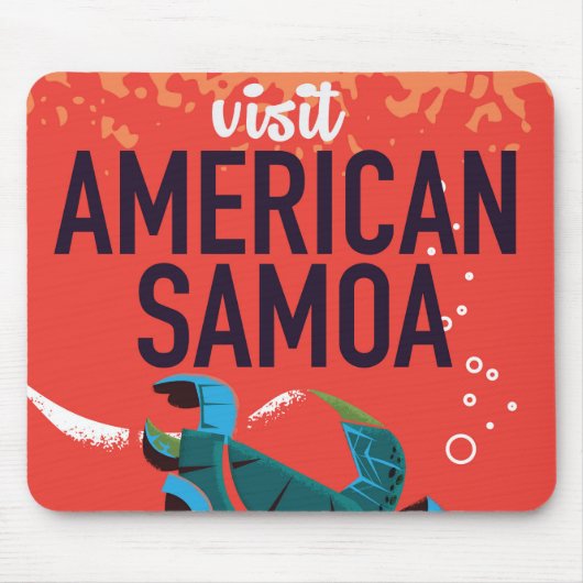 American Samoa Vintage Travel Poster Mousepad (Vorne)