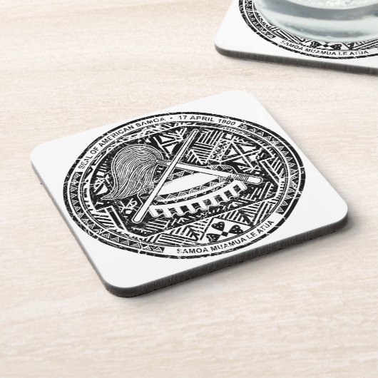 American- Samoawappen Getränkeuntersetzer (Linke Seite)