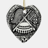 American- Samoawappen Keramik Ornament (Rechts)