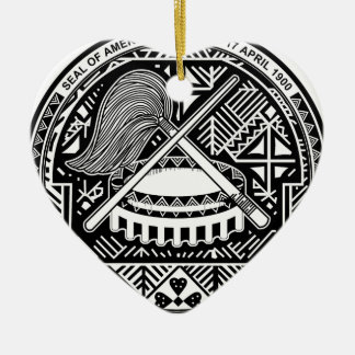 American- Samoawappen Keramik Ornament