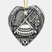 American- Samoawappen Keramik Ornament (Links)