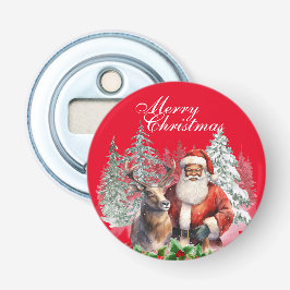 American Santa Button Flasche Opener Flaschenöffner