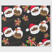 American Santa & Mrs Claus Geschenkpapier (Flach)