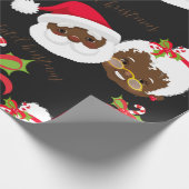 American Santa & Mrs Claus Geschenkpapier (Ecke)