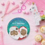 American Santa und Mrs Claus Pappteller (Party)