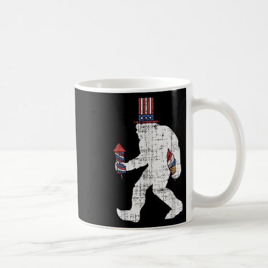 American Sasquatch Funny Usa Bigfoot 4. Juli P Kaffeetasse (Rechts)
