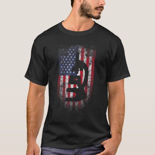 American Scientists Microscope American Flag Micro T-Shirt (Vorderseite)