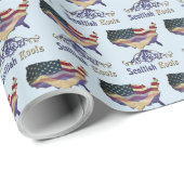 American Scottish Roots Gift Wrap Geschenkpapier (Rolleneckpunkt)
