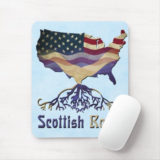 American Scottish Roots Mousemat Mousepad (Mit Mouse)