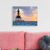 American Shoal Lighthouse, Florida Canvas Print Leinwanddruck (Insitu (Wohnzimmer))