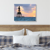 American Shoal Lighthouse, Florida Canvas Print Leinwanddruck (Insitu (Schlafzimmer))