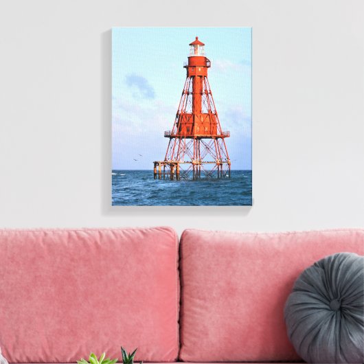 American Shoal Lighthouse, Florida Canvas Print Leinwanddruck (Insitu (Wohnzimmer))