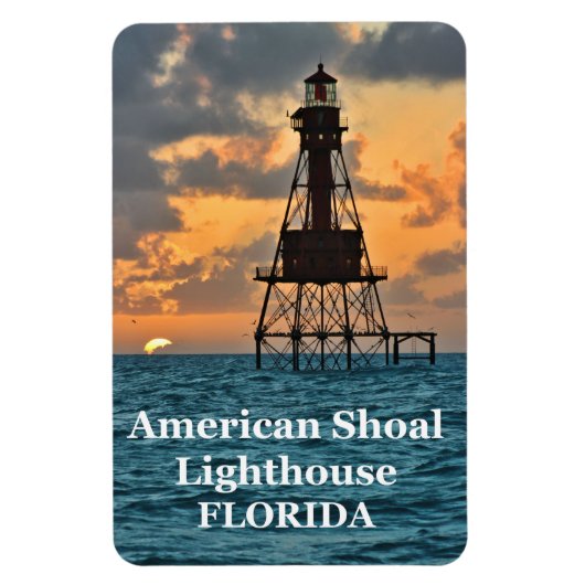 American Shoal Lighthouse, Florida Foto Magnet (Vertikal)