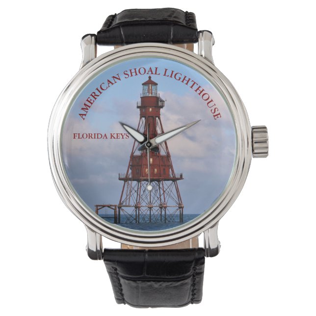 American Shoal Lighthouse, Florida Keys eWatch Armbanduhr (Vorderseite)