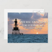 American Shoal Lighthouse, Florida Postcard Postkarte (Vorne/Hinten)