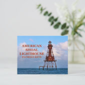 American Shoal Lighthouse, Florida Postcard Postkarte (Stehend Vorderseite)