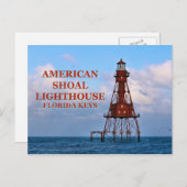 American Shoal Lighthouse, Florida Postcard Postkarte (Vorne/Hinten)