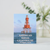 American Shoal Lighthouse, Florida Postcard Postkarte (Stehend Vorderseite)