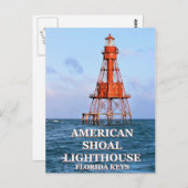 American Shoal Lighthouse, Florida Postcard Postkarte (Vorne/Hinten)