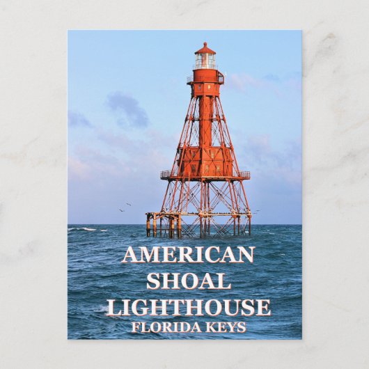 American Shoal Lighthouse, Florida Postcard Postkarte (Vorderseite)