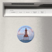 American Shoal Lighthouse Florida Round Magnet (In Situ (Geschirrspüler))