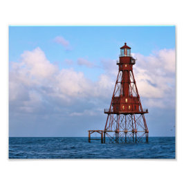 American Shoal Lighthouse, Florida Satin Foto
