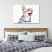 American Shorthair 5 Leinwanddruck (Insitu (Schlafzimmer))
