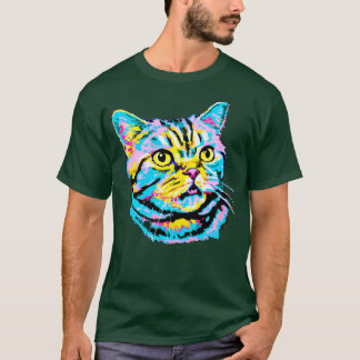 American Shorthair Art Katzenliebhaber Gif T-Shirt