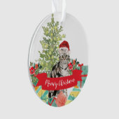 American Shorthair Brown Tabby Weihnachten Ornament (Vorderseite)