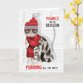 American Shorthair Cat Breed Weihnachten Karte (Gelbe Blume)