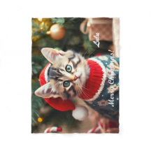American Shorthair Cat Christmas Personalisiert