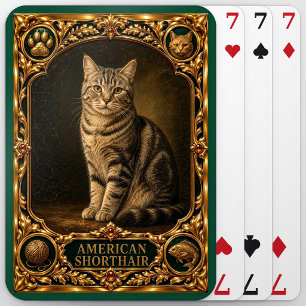 American Shorthair, Juwelen-Erbstück Kunst Spielkarten