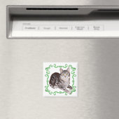 American Shorthair Tabby Cat Magnet (In Situ (Geschirrspüler))