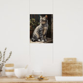 American Shorththorder Cat Art Print Poster (Küche)