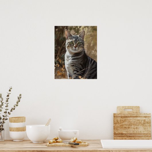 American Shorththorder Cat Art Print Poster (Küche)