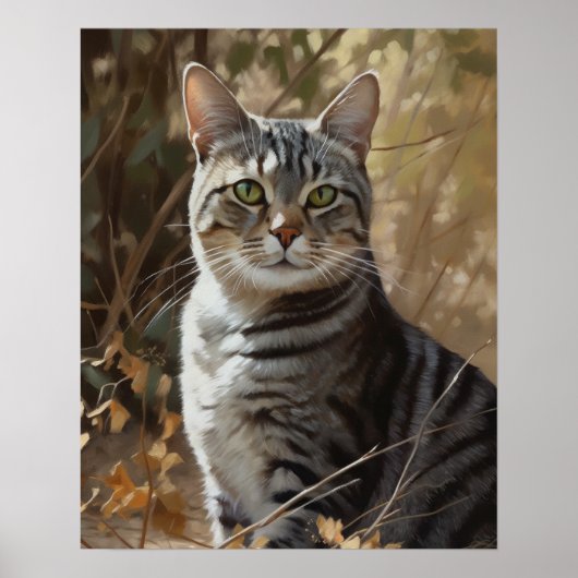 American Shorththorder Cat Art Print Poster (Vorne)