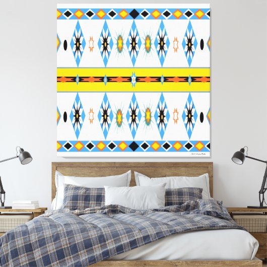 American Shoshone Stretched Canvas Print Leinwanddruck (Insitu (Schlafzimmer))