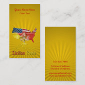 American Sicilian Roots Business Cards Visitenkarte (Vorne/Hinten)