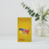 American Sicilian Roots Business Cards Visitenkarte (Stehend Vorderseite)