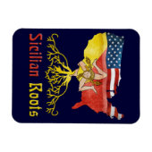 American Sicilian Roots Flexi Magnet (Horizontal)