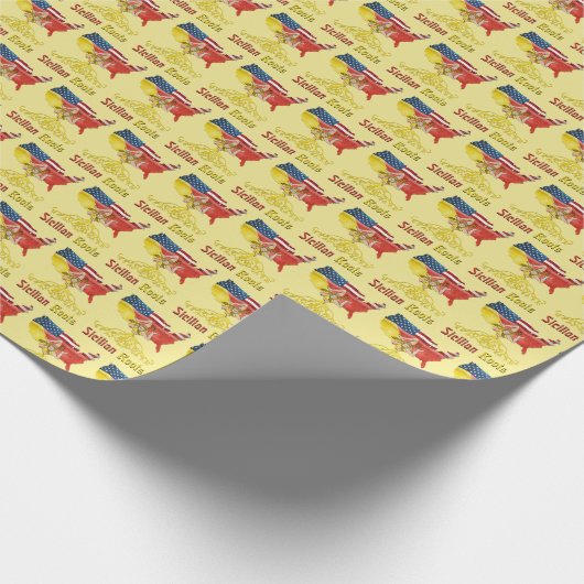 American Sicilian Roots Gift Wrap Geschenkpapier (Ecke)