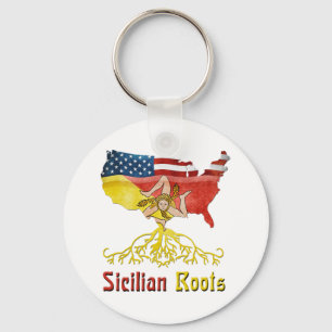 American Sicilian Roots Keyring Schlüsselanhänger