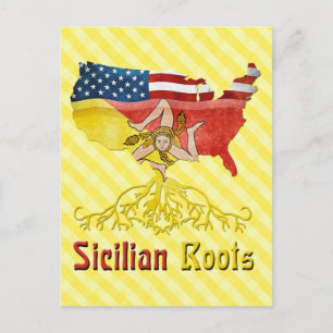 American Sicilian Roots Postcard Postkarte