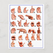American Sign Language Alphabet, Learn Mute ASL Flyer (Hinten)