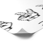 American Sign Language ASL Alphabet & Numbers Char Poster (Ecke)