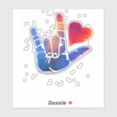 American Sign Language ASL I Liebe Sie in signlang Aufkleber (Blatt)