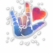 American Sign Language ASL I Liebe Sie in signlang Aufkleber (Vorderseite)